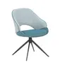 Stuhl MERIEM - drehbar, Stoff, Blau