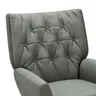 Drehsessel Maximilian - Leder, Grau