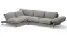 Ecksofa Valdemoro - Longchair mit 2,5-Sitzer rechts inkl. Rückenlehne verstellbar, Stoff, Grau