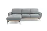 Ecksofa EDDIE - Ecke links, 2-Sitzer inkl. Rückenverstellungen, Stoff, Dunkelgrau