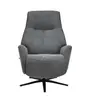 TV-Sessel MARCELAS - drehbar, Relaxfunktion, Kopfteilverstellung, Stoff, Grau