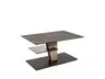 Couchtisch - höhenverstellbar, LBH. ca. 90x60x47-65 cm, Keramik, Schwarz