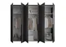 Drehtürenschrank- B ca. 270 cm, Graphit