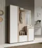 Kompaktgarderobe - Sonoma Eiche Nachbildung, Weiß