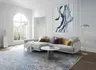 Ecksofa Cuneo Klassik - Longchair links, 2-Sitzer, Stoff, Hellgrau