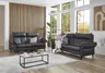 Sofa - 2,5-Sitzer, Leder, Anthrazit