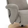 Sessel Tulsa Relax - Größe M, inkl. Fußteil/Rückenlehne verstellbar (motorisch), inkl. Kopfteilverstellung, Stoff, Graubeige