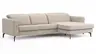 Ecksofa Rafaela 2.0 - 2,5-Sitzer mit Longchair rechts inkl. Sitzvorzug, Kopteilverstellung motorisch und Relaxfunktion motorisch im Longchair, Leder, Champagner