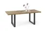 Esstisch - LB ca. 200x100 cm, Viking Eiche, Schwarz