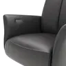 Drehsessel Aberdeen - Größe L, inkl. Relaxfunktion (motorisch) und Kopfteil verstellbar, Leder, Schwarz