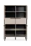 Highboard - B ca. 90 cm, Sand, Schwarz