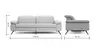 Sofa Rafaela 2.0 - 2,5-Sitzer inkl. 1x Relaxfunktion und Kopfteile verstellbar, Leder, Champagner