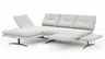 Ecksofa Lucero 2.0 - Longchair mit 2-Sitzer rechts inkl. Sitztiefenverstellung, Drehsitz und Sitztiefe verstellbar, Stoff, Offwhite