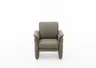 Sessel - Leder, Rauchbraun