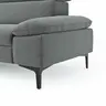 Ecksofa Felipa - Longchair links mit 2,5-Sitzer inkl. Kopfteil verstellbar, Stoff, Grau