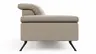 Sofa Rafaela 2.0 - 3-Sitzer inkl. Kopfteil verstellbar, Leder, Champagner