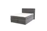 Boxspringbett JANETT- Liegefläche ca. 140x200 cm, Stoff, Grau