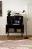 Highboard Edge -  Schwarz, Gebeizt
