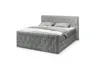 Boxspringbett- Liegefläche ca. 180x200 cm, Stoff, Grau