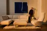 Sessel Liam - Relaxfunktion, Stoff, Ecru