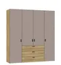 Drehtürenschrank JOIN IT- B ca. 202 cm, Eiche Dekor, Nougat