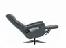 TV Sessel - Größe L, Relaxfunktion, Kopfteil vertellbar, Leder, Blau