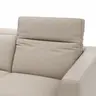 Ecksofa Rafaela 2.0 - Longchair mit 2,5-Sitzer rechts inkl. Sitzvorzug, Kopteilverstellung motorisch und Relaxfunktion motorisch im Longchair, Leder, Champagner
