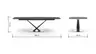 Esstisch Savona - LB ca. 280x100 cm, Fix, Keramik, Schwarz, Bootsform