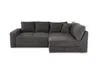 Ecksofa JANIS - 2,5-Sitzer, Ecke rechts inkl. Schlaffunktion, Stoff, Grau