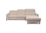 Ecksofa - CALM FLEX 2.0, 3-Sitzer mit Longchari rechts, Kopfteil verstellbar, Stoff, Rosa