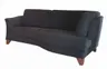Sofa - 3-Sitzer mit geschwungener Sitzfläche, Stoff, Anthrazit