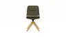 Polsterstuhl Macano - drehbar, Leder, Olive